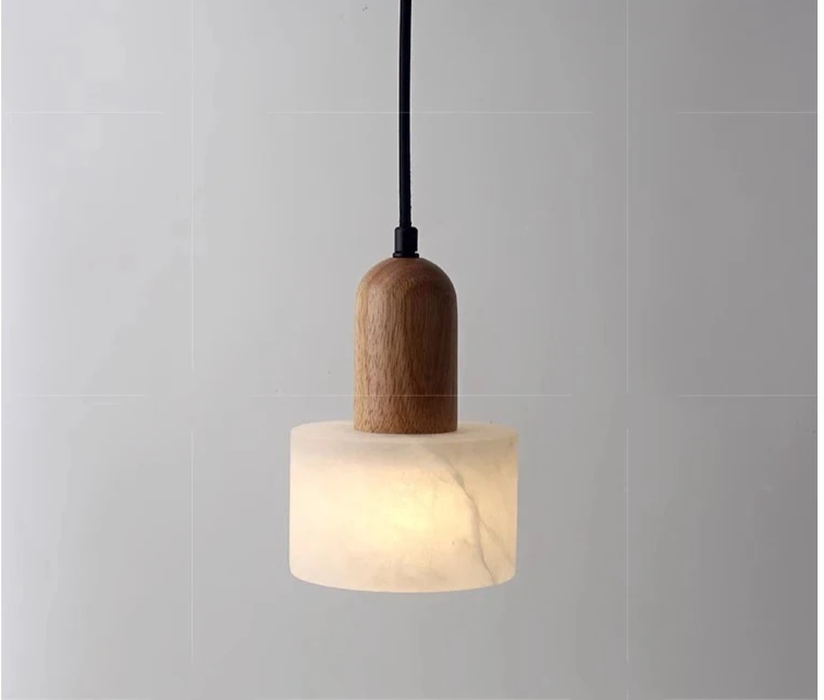 Auralith Marble Pendant Light – Wabi-Sabi Jade Stone Ceiling Lamp | Luxury LED Lighting for Refined Interiors