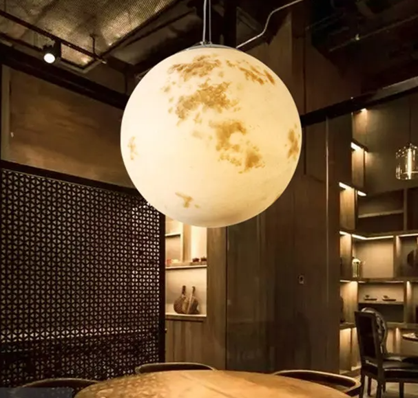 Moonlight Halo LED Pendant Light – Scandinavian Designer Ceiling Lamp | Contemporary Ambient Lighting | Statement Interior Feature