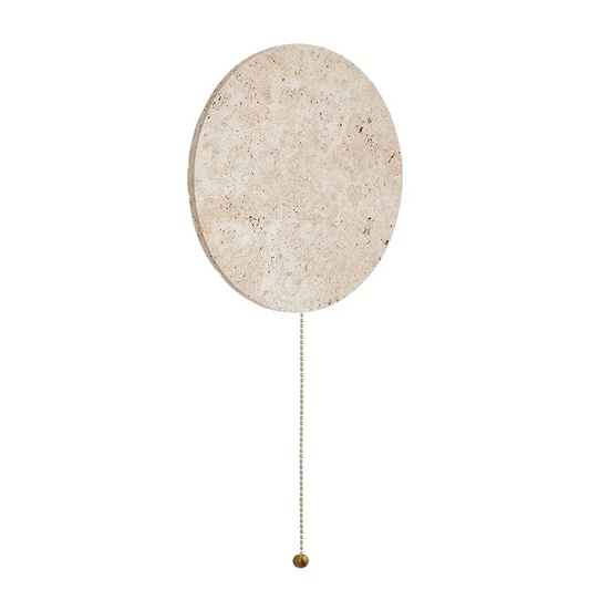 Travertine Stone LED Wall Light – Modern Luxury Wall Sconce | Warm Ambient Interior Lighting