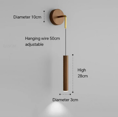 Modern Aluminium LED Wall Light – Minimalist Bedside Reading Sconce | Contemporary Ambient Lighting