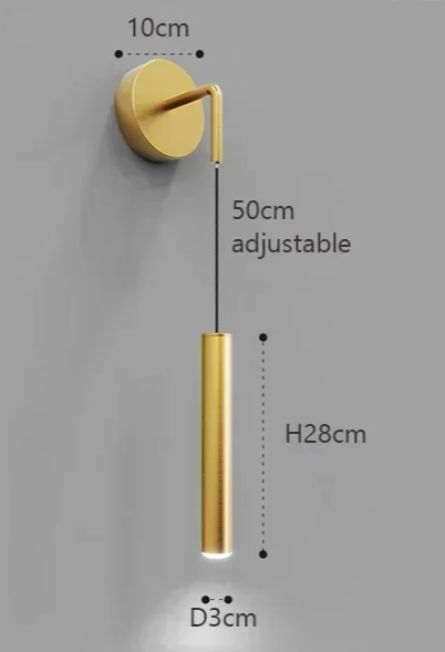 Modern Aluminium LED Wall Light – Minimalist Bedside Reading Sconce | Contemporary Ambient Lighting