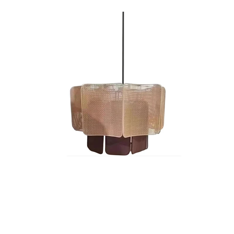Wabi Sabi Rattan Pendant Light – Handwoven Bamboo Ceiling Lamp | Natural Ambient Lighting | Japandi Boho Interior Décor