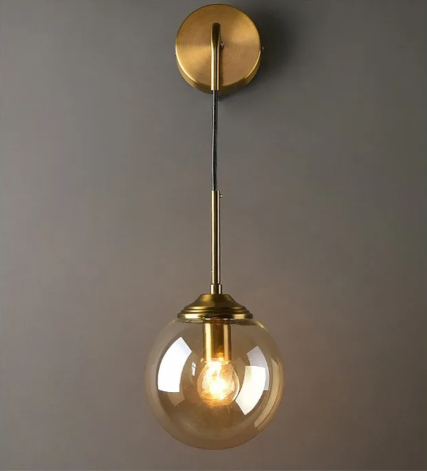 Nordelle Globe Wall Light – Scandinavian Glass Wall Lamp | Modern Ambient Lighting | Minimalist Interior Elegance