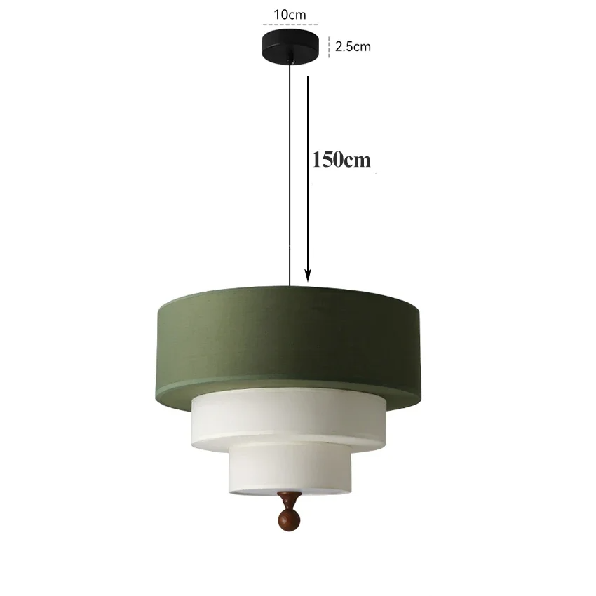 Boho Fabric Pendant Light – Wooden Ceiling Lamp | Warm Ambient Lighting | Rustic Modern Interior Décor