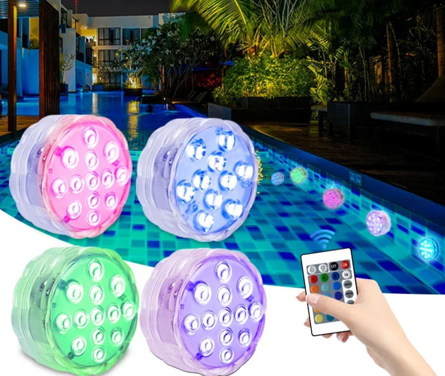 LUMISNAP 10-LED RGB Unterwasser-Magnetleuchten-Leuchtezauber
