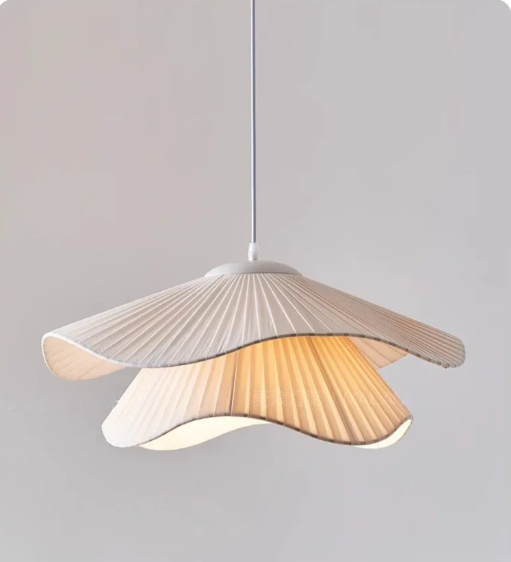 Nordic Linen Pendant Light – Scandinavian Fabric Ceiling Lamp | Soft Ambient Lighting | Japandi Interior Elegance
