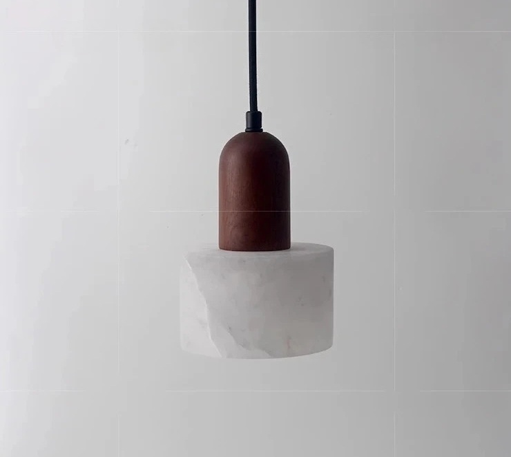Auralith Marble Pendant Light – Wabi-Sabi Jade Stone Ceiling Lamp | Luxury LED Lighting for Refined Interiors