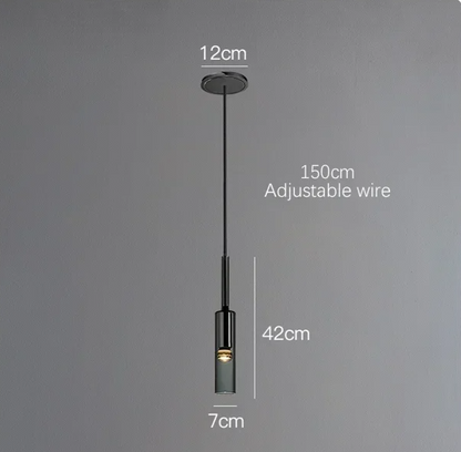 Obsidian Orb Pendant Light – Minimalist Glass Ceiling Lamp | Nordic LED Hanging Light for Contemporary Interiors