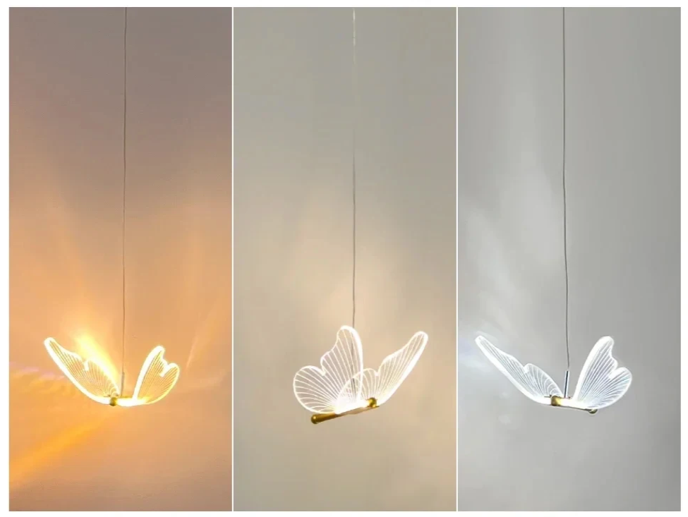 AuréaButterfly Modern LED Butterfly Pendant Lamp – Luxury Gold Ceiling Light for Elegant Interiors