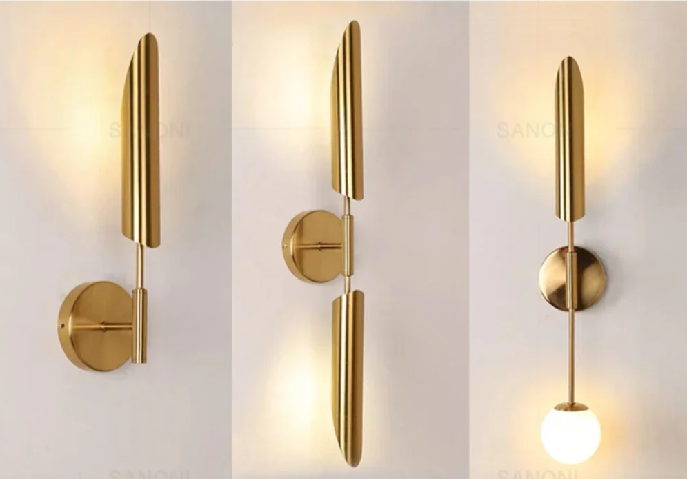 Gold Glass Wall Light – Luxury G9 Wall Lamp | Contemporary Up & Down Lighting | Elegant Interior Accent