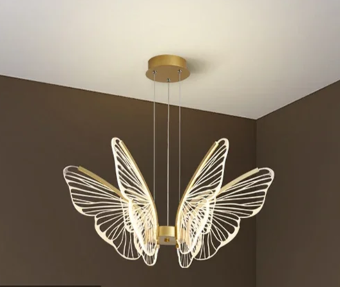 Butterfly Glow LED Pendant Light – Dimmable Designer Ceiling Light | Remote-Controlled Ambient Lighting | Contemporary Luxury Interior Feature