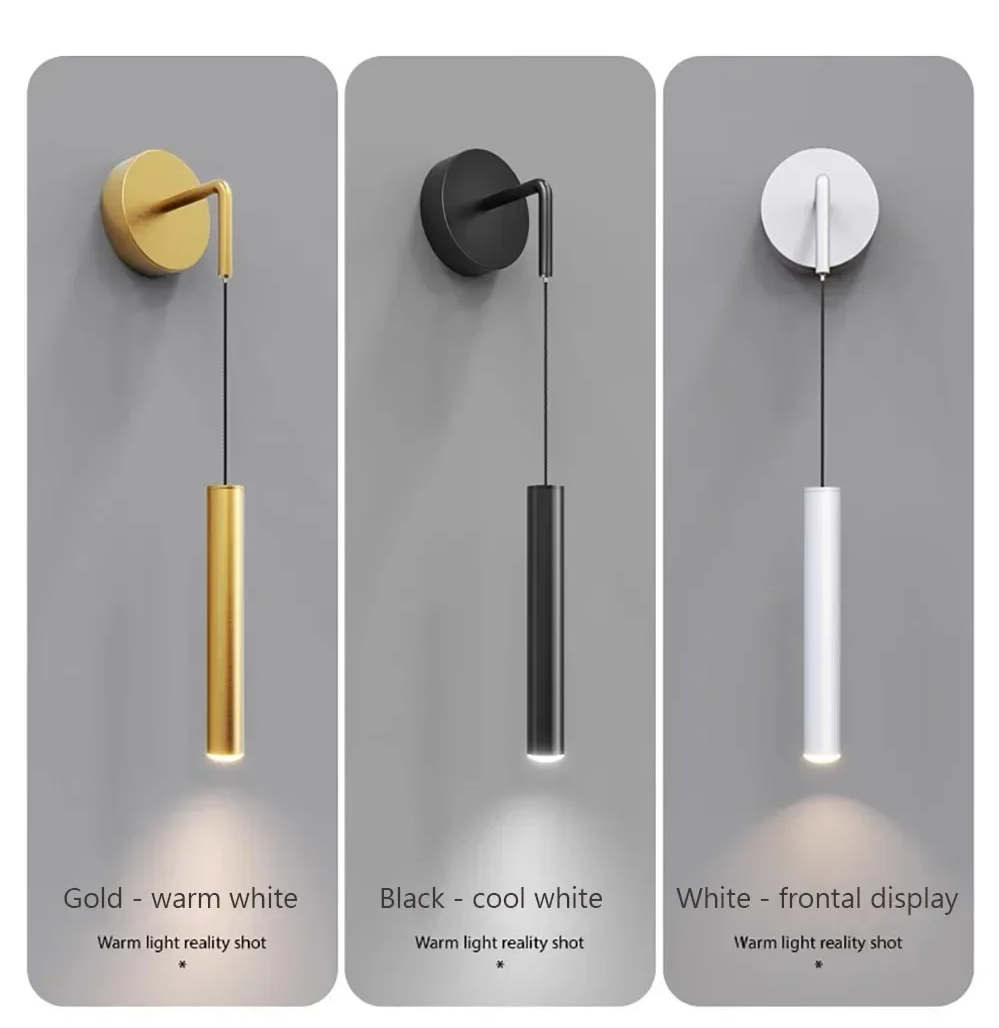 Modern Aluminium LED Wall Light – Minimalist Bedside Reading Sconce | Contemporary Ambient Lighting