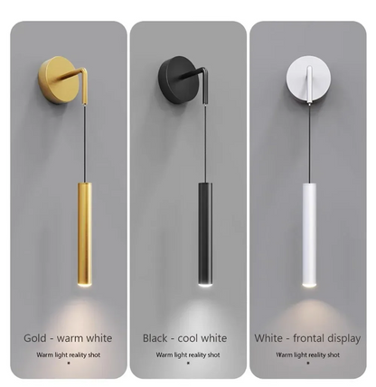 Modern Aluminium LED Wall Light – Minimalist Bedside Reading Sconce | Contemporary Ambient Lighting
