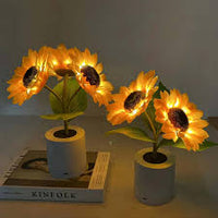 Schimmernde Sonnenblumenlampe-Leuchtezauber