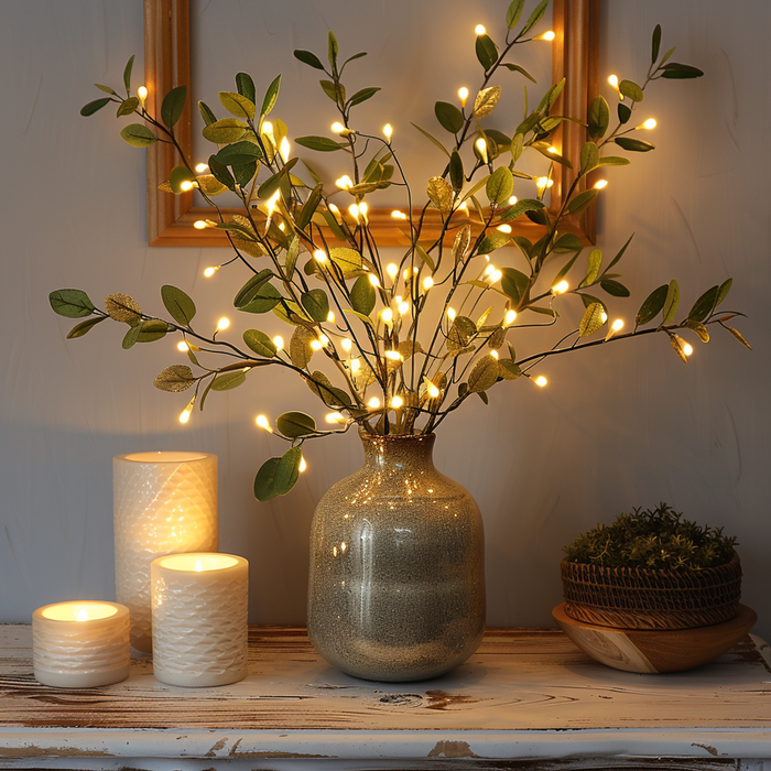 StarryDreams Olive Branch Lights – Atmospheric LED Branch Lighting for Elegant Home Décor