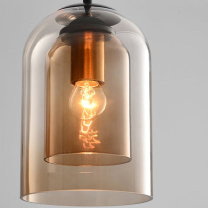 Mica Mid-Century Hängelampen mit Doppelglas-Leuchtezauber