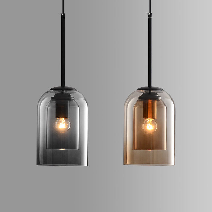 Mica Mid-Century Hängelampen mit Doppelglas-Leuchtezauber