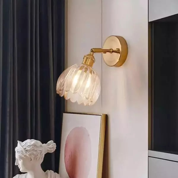 Retro-Blumenknospen-Tulpenglas-Wandlampe-Leuchtezauber