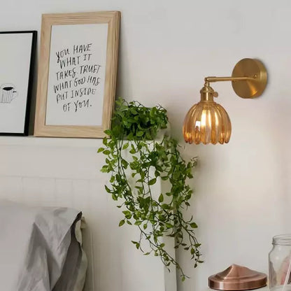Retro-Blumenknospen-Tulpenglas-Wandlampe-Leuchtezauber