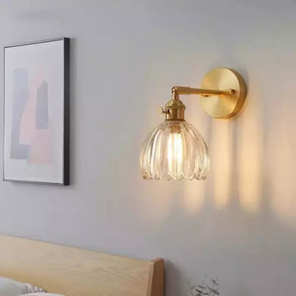 Retro-Blumenknospen-Tulpenglas-Wandlampe-Leuchtezauber