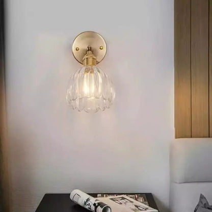 Retro-Blumenknospen-Tulpenglas-Wandlampe-Leuchtezauber