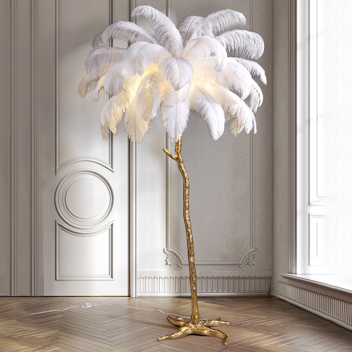 Nordic Ostrich Feathers Stehleuchte-Leuchtezauber